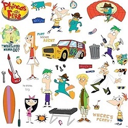 Walt Disney Phineas and Ferb Characters Wall Decals Gallery